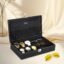 ALAWO Watch Box Organizer and Sunglasses Case Holder with 6 Slots for Watches and 3 Slots for Sunglasses in Black & Black color