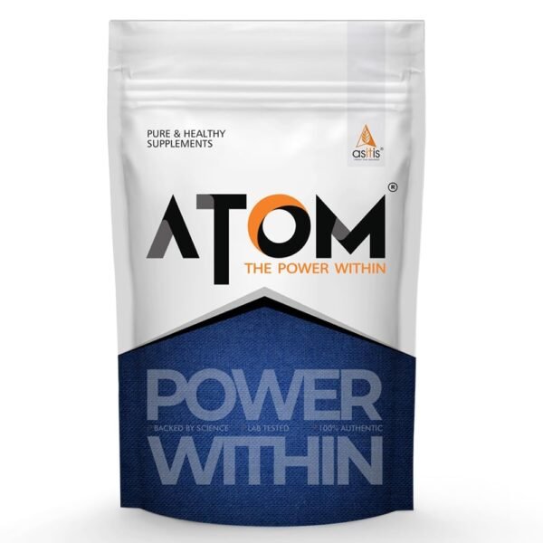 AS-IT-IS ATOM PWR Whey XL - Powered with Fermented Yeast Protein Isolate, 24g Protein, with DigeZyme®, Easy Digest, Lean Muscle Gains & Strength, Rapid Recovery, 1kg Double Rich Chocolate