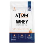AS-IT-IS ATOM Whey Protein 2kg | 27g protein | Isolate & Concentrate | Kesar Kulfi | USA Labdoor Certified | With Digestive Enzymes for better absorption