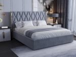 Acacia Modern Upholstered King Size Bed with Box Storage for Bedroom | Wooden Double Bed with Storage | Platform Cot Bed with Upholstery Premium Fabric | 6.5 x 6 Ft | Solid Shesham Wood (Dark Grey)