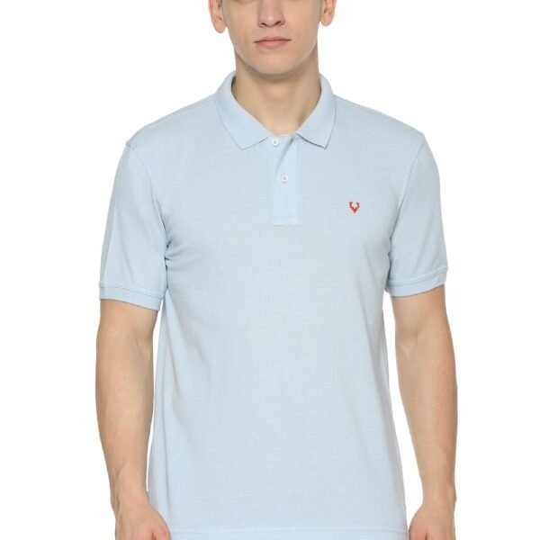 Allen Solly Men’s Polo T‑Shirt | Comfortable Rich Cotton Blend, Band Collar, Regular Fit | Stylish & Premium All Day Wear