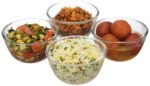 Amazon Brand - Solimo Borosilicate Round Glass/Mixing Bowl (Set Of 4 - 550 Ml), Transparent