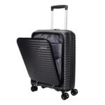 American Tourister Liftoff FTL|Small Size Cabin Trolley Bag (55 cm)|360° 8 Wheel Spinner Travel Luggage with Laptop Compartment|Hard Case Polypropylene Suitcase|Recessed TSA Lock with USB Port|Black