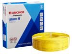 Anchor by Panasonic Advance FR 90m 0.75 sq.mm Electric Wire, PVC Insulated Class 2 Conductor (100% Copper), Anti-Rodent & Flame Retardant Wire for Domestic & Industrial Use (27380YW)