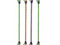 Aqbah High Strength Elastic Bungee Cord for Motocycle, Luggage Tying Rope with Hooks (Multicolour) - 4FT Set of 4