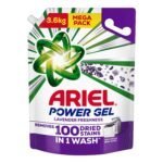 Ariel Power Gel Liquid Detergent for Top Load & Semi Auto – 3.6kg with Lavender Fragrance | Removes 100 Dried Stains in 1 Wash | Faster Dissolving | Color Protection | At the price of Powders