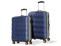 Aristocrat Comet 8 Wheel Set of 2 (Small+Medium) Hard Case Trolley Bag | Combination Lock | Tough and Durable Polycarbonate Luggage | 3 Year International Warranty | Suitcase for Travel | Blue