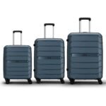 Aristocrat Liberty Set of 3 (Cabin+Medium+Large) Trolley Bag, 58+68+78Cm | Combination Lock | 8 Wheels | 5 Years International Warranty | Spanish Blue