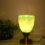 Artisanal Metal Table Lamp with Hand Decorated Glass Shade A Stylish Home Decor Accent, Pack of 1, 10 X 10 X 25 Cm.