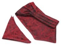 Axlon Tie for Men – Paisley Silk Neck Ties Set with Cufflinks Flower Pin, Pocket Square & Black Gift Box, Combo Necktie Sets for Office Wear, Formal Suits & Weddings (0, ASCPN)