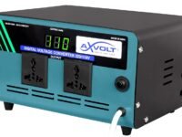 Axvolt Elite 2600W Copper Step-Down Voltage Converter | 220V–240V to 110V–120V Heavy-Duty Transformer | Digital Display & Thermal Reset Protection | Universal Socket for US & Japan Appliances in India