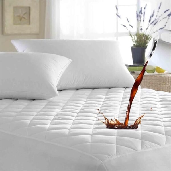 Ayka 100% Waterproof Double Size 72x48 inch Cotton Quilted Mattress Protector Breathable Hypoallergenic Noiseless Ultra Soft Elastic Fitted Bed Protector Mattress/Bed Cover (White, Double (72 * 48"))