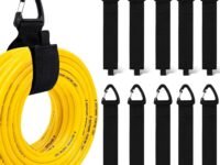 BONZELLA 10 Pcs Heavy Duty Straps, 16 Inch Hook and Loop Carrying Storage Strap for Cable, Wire, Rope, Hose, Multipurpose Adjustable Extension Cable Organiser & Hanging up to 22 kg (10)