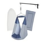 Baby Set | Pure Cotton Cloth, Removal Pad, Mosquito Net, Spring, Triangle and Window Hanger | FS- (Navy, Stripe Design)