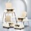 Baybee Invictus 3-in-1 High Chair for Kids – Convertible Baby Feeding Chair with Adjustable Height & Footrest, Detachable Tray, Safety Harness & Cushioned Seat – Booster Chair for 6 Months to 4 Years (Beige)