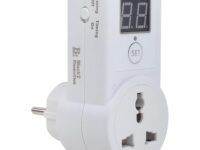 Blackt Elecrotech BT41PL : Timer Sockect switch ON/OFF Digital display countdown Off delay control socket 230 volt for Laptop, Mobile charger, ebike Sign boards (Min delay 10 min) White