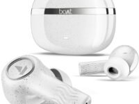 Boat Nirvana Ion ANC, Active Noise Cancellation(~32dB), 120Hrs Battery, App Support, Crystal Bionic Sound, 4Mics ENx, v5.3 Bluetooth TWS in Ear Earbuds Wireless Earphones with mic (Quartz White)