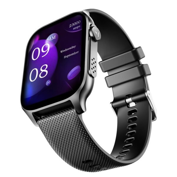 Boat Ultima Ember smartwatch with 1.96” AMOLED Display, AOD, Personalized Fitness Nudges, Functional Crown,100+ Sports Modes, Create Your Own Watchface, smartwatch for man and Woman (Bold Black)