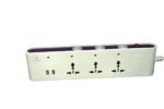 CARIBOU CBU-11 Extension Board with 12W 2 USB Charging Port |6A | 3 Universal Sockets | Overload Protector Resettable Switch | 2M ISI Power Cord |Surge Protector| Individual LED | Individual Switch