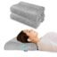 CareFoam Memory Foam Cervical Neck Pillow | 2 Years Warranty | Pain Relief Sleep, Improves Posture Spinal Alignment, Neck Pain Relief | 21 x 13 x 4 Inch | Black Melange Cover | Pack of 2