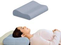 CareFoam Ultimate Cervical Neck Pillow | 2 Years Warranty | Pain Relief Sleep, Improves Posture Spinal Alignment, Neck Pain Relief Pillow | Medium 21 x 13 x 4 Inch | Grey Jacquard Cover | Pack of 1