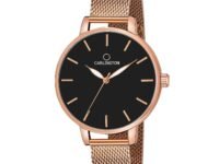 Carlington Big Dial Women’s Watch with Stainless Steel Mesh Strap, Adjustable Clasp and Water Resistant Body(Silver/Rose Gold/Black Dial) | Rakhi Gift | Gift for Sister | Gift for Girls