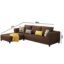 Casaliving Minta Left Hand Side 4 Seater L Shape Sofa Set for Living Room (Brown in Colour Fabric) Premium Fabric Sofa Set for Living Room - Hall