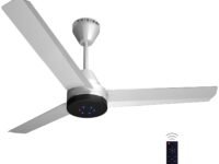 Colorbot Stella BLDC Ceiling Fans 1200mm | BEE 5 Star Rated Power Saver | AeroQuiet+ Technology | 370 RPM | Remote Control (Boost, Timer, LED, Reverse Mode) | 4 Years Warranty (Arctic White)