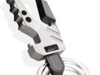 Contacts Stainless Steel Keychain Holder for Mens and Women