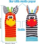 Cotton Rattles- Newborn Toys For Baby Boy Or Girl - Sensory And Brain Development Infant Toys - Suitable For 0-3, 3-6, 6-12 Months Babies (9A-Td72-7M88), Multicolor