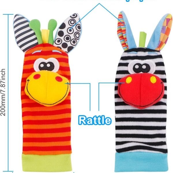 Cotton Rattles- Newborn Toys For Baby Boy Or Girl - Sensory And Brain Development Infant Toys - Suitable For 0-3, 3-6, 6-12 Months Babies (9A-Td72-7M88), Multicolor