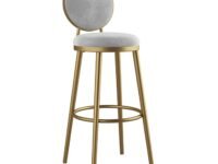 Crafter Decor Bar Stool for Counter Kitchen Bar stools Upholstered Counter Height Stools with Backrest Kitchen Barstools for Kitchen Counter Breakfast Home (45 cm, White)