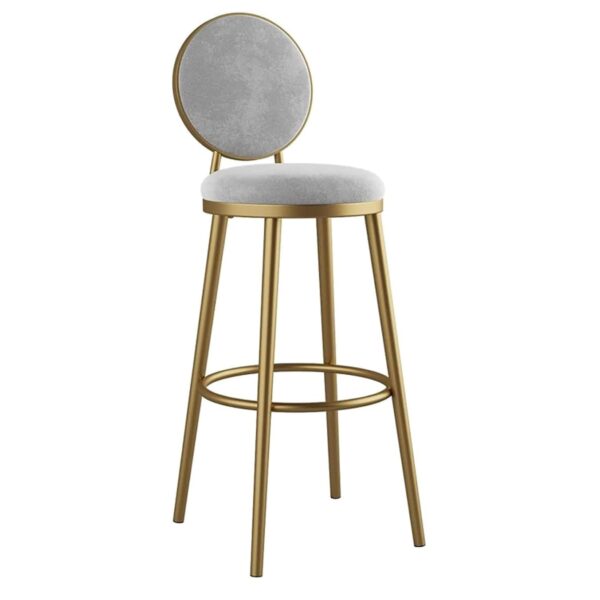 Crafter Decor Bar Stool for Counter Kitchen Bar stools Upholstered Counter Height Stools with Backrest Kitchen Barstools for Kitchen Counter Breakfast Home (45 cm, White)