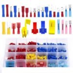 DIY Crafts Gauge Nylon Waterproof Electrical Insulated Quick Splice Fork Butt Bullet Spade Butt T-Tap Crimp Terminals Connectors Mix Assortment Kit Box (Pack of 50 Pcs, Random Mixed)