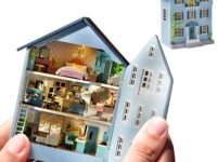 DIY Miniature Wooden Dollhouse Furniture Kit,Mini Handmade Doll House with LED,1:24 Scale Creative Woodcrafts Toys for Adult Friend Lover Birthday Gift (MoLan House)