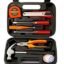 DOTCOM 9 Pieces Basic Tool Kit, Home Tool Kit for Women Men Students,Tool Box with Tools Included,Small Tool Kit for DIY,Household Repair