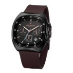 Daniel Hechter Paris Bercy Collection Modern Chronograph Watch for Men with Square Dial and Silicon Band-DHM1001