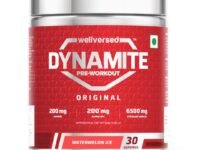 Dynamite Original Pre Workout For Men (30 Servings, Watermelon Ice) For Focus & Energy Boost With 6500mg Citrulline Complex | Preworkout Supplements For Men - 420g
