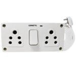 ELEGANT CASA Electric Extension Board 6+6 Amp 2 Indian Sockets with Switch, Indicator Light for Small and Large Appliances with 6 Amp Plug Top 3 Core 1.5 mm Copper Wire, 15 Meter - 1 Set