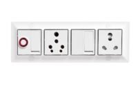 Elegant Casa Electric Extension Board 6+16 Amp Heavy Duty with 8 Meter 2.5mm 3 Core Copper Wire Cord, 2 Indian Socket with Shutter, Switch, Indicator, Power Strip for Home and Office Appliances White