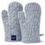 Encasa XO Homes Long 18X30 Cm Oven Microwave Hand Gloves Mitts(2 Pc Set)For Kitchen Cooking&Baking-Heat Resistant,Thick&Safe,Protection Of Hands From Hot Utensils,Grill- Ticking Navy Blue