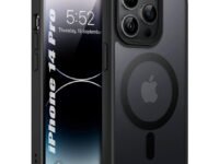 Enflamo Matte Back Cover Case Compatible with Magnatic Designed for iPhone 14 Pro | Ultra Hybrid Camera Bump Protection (Black) - Polycarbonate