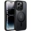 Enflamo Matte Back Cover Case Compatible with Magnatic Designed for iPhone 14 Pro | Ultra Hybrid Camera Bump Protection (Black) - Polycarbonate