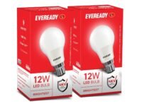Eveready 12W LED Bulb, Cool White Day Light (6500K), B22 Base, Energy-Efficient, 4kV Surge Protection, Long-Lasting Durability, Pack of 2