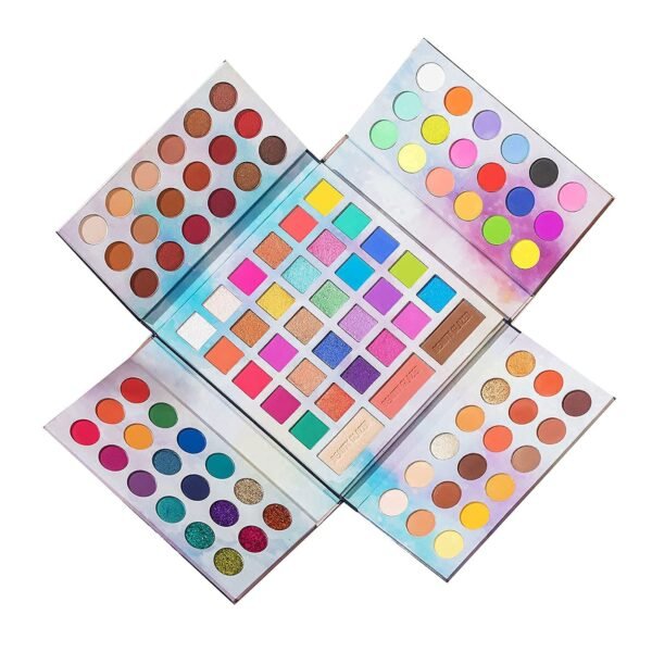 Eyeshadow Palette Highly Pigmented Neon Glitter Rainbow Make Up Eye Shadow Powder with Blush Powder All In One Makeup Gift Set Shimmery, Satin & Matte Finish 105 Colors