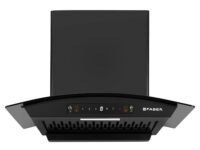Faber 60 cm 1200 m³/hr Autoclean Curved Chimney| Black Filterless with Oil Collector |8 Yrs Motor & 2Yrs Comprehensive Warranty by Faber | Touch & Gesture Control | Hood Venice IN HC SC FL BK 60