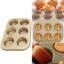 FineDecor Nonstick Muffin Cake Pan, Bakeware 6-Cavity Muffin Tin With Grips/Nonstick 6-Cup Cupcake Tin With Grips For Oven Baking- 6 Cup (Champagne Gold), FD 3121