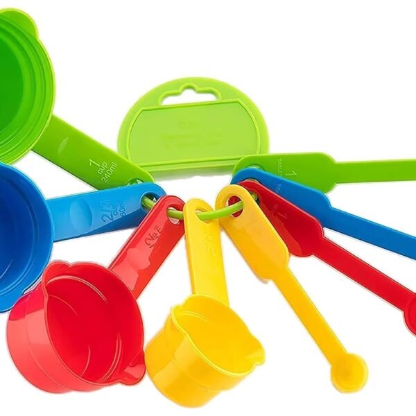Floraware Measuring Cup and Spoon Set, Multi Purpose Kitchen Tool, Measuring Cups for Kitchen, Cake Baking Accessories, Measuring Spoons and Cups Set (Multi Color)