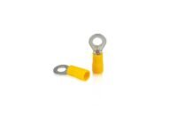 GLOBOMOTIVE Ring Insulated Electrical Wire Crimp Terminals Connectors – E-Copper Wire Lug Battery Cable Ends Eyelets Cable Entry 4-6 sqmm Ring Dia: 6 mm Pack of 200
