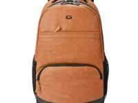 Gear Vintage2 Anti Theft Faux Leather 18 cms Tan Laptop Backpack (LBPVG2LTH1901)